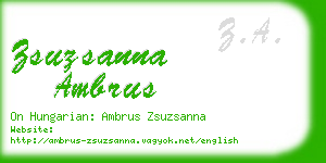 zsuzsanna ambrus business card